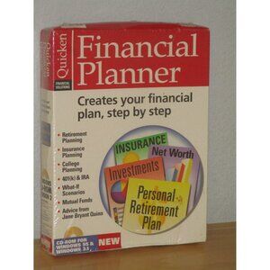 Quicken Financial Planner CD-ROM For Windows 95 and Windows 1 Personal Retiremen